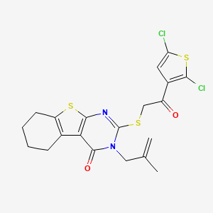 2-{[2-(2,5-dichloro-3-thienyl)-2-oxoethyl]thio}-3-(2-methyl-2-propen-1-yl)-5,6,7,8-tetrahydro[1]benzothieno[2,3-d]pyrimidin-4(3H)-one