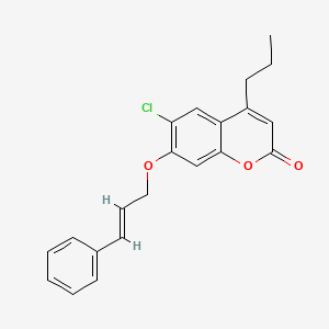 6-chloro-7-[(3-phenyl-2-propen-1-yl)oxy]-4-propyl-2H-chromen-2-one