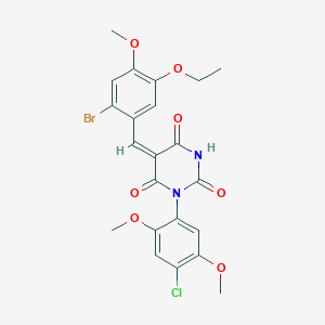 5-(2-bromo-5-ethoxy-4-methoxybenzylidene)-1-(4-chloro-2,5-dimethoxyphenyl)-2,4,6(1H,3H,5H)-pyrimidinetrione