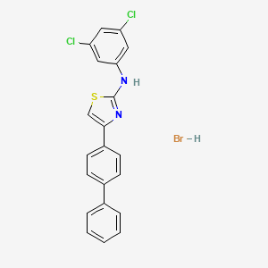 molecular formula C21H15BrCl2N2S B5196283 4-(4-biphenylyl)-N-(3,5-dichlorophenyl)-1,3-thiazol-2-amine hydrobromide 