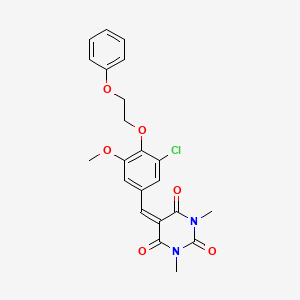 5-[3-chloro-5-methoxy-4-(2-phenoxyethoxy)benzylidene]-1,3-dimethyl-2,4,6(1H,3H,5H)-pyrimidinetrione