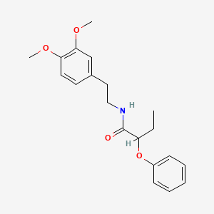 molecular formula C20H25NO4 B5196320 N-[2-(3,4-dimethoxyphenyl)ethyl]-2-phenoxybutanamide 