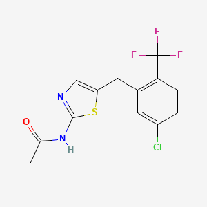 N-{5-[5-chloro-2-(trifluoromethyl)benzyl]-1,3-thiazol-2-yl}acetamide