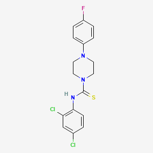 molecular formula C17H16Cl2FN3S B5196359 N-(2,4-dichlorophenyl)-4-(4-fluorophenyl)-1-piperazinecarbothioamide 