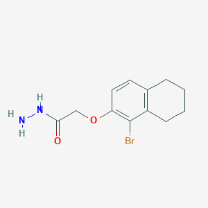 molecular formula C12H15BrN2O2 B5196367 2-[(1-bromo-5,6,7,8-tetrahydro-2-naphthalenyl)oxy]acetohydrazide 