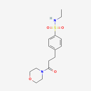 molecular formula C15H22N2O4S B5196432 N-ethyl-4-[3-(4-morpholinyl)-3-oxopropyl]benzenesulfonamide 