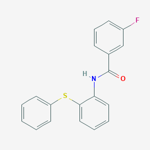 molecular formula C19H14FNOS B5196450 3-fluoro-N-[2-(phenylthio)phenyl]benzamide 