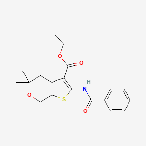 ethyl 2-(benzoylamino)-5,5-dimethyl-4,7-dihydro-5H-thieno[2,3-c]pyran-3-carboxylate