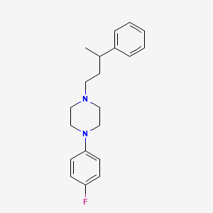 molecular formula C20H25FN2 B5196485 1-(4-fluorophenyl)-4-(3-phenylbutyl)piperazine 