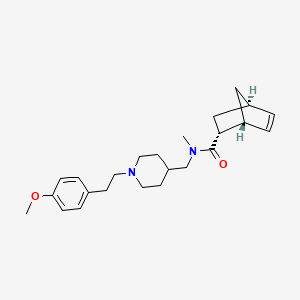 molecular formula C24H34N2O2 B5196516 (1R*,2R*,4R*)-N-({1-[2-(4-methoxyphenyl)ethyl]-4-piperidinyl}methyl)-N-methylbicyclo[2.2.1]hept-5-ene-2-carboxamide 