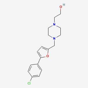 molecular formula C17H21ClN2O2 B5196520 2-(4-{[5-(4-chlorophenyl)-2-furyl]methyl}-1-piperazinyl)ethanol 