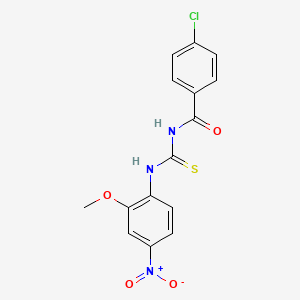 4-chloro-N-{[(2-methoxy-4-nitrophenyl)amino]carbonothioyl}benzamide