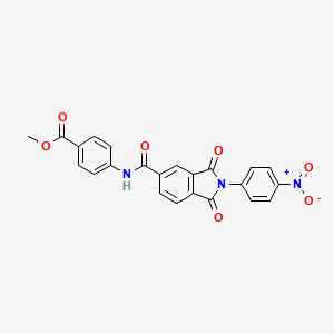 molecular formula C23H15N3O7 B5196533 methyl 4-({[2-(4-nitrophenyl)-1,3-dioxo-2,3-dihydro-1H-isoindol-5-yl]carbonyl}amino)benzoate 