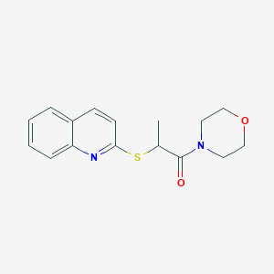 molecular formula C16H18N2O2S B5196562 2-{[1-methyl-2-(4-morpholinyl)-2-oxoethyl]thio}quinoline 