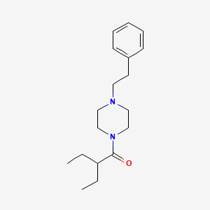 molecular formula C18H28N2O B5196579 1-(2-ethylbutanoyl)-4-(2-phenylethyl)piperazine 