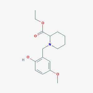 molecular formula C16H23NO4 B5196583 ethyl 1-(2-hydroxy-5-methoxybenzyl)-2-piperidinecarboxylate 