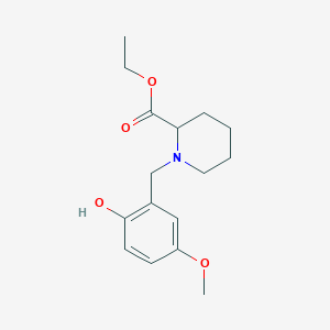 ethyl 1-(2-hydroxy-5-methoxybenzyl)-2-piperidinecarboxylate