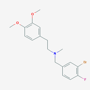 molecular formula C18H21BrFNO2 B5196592 (3-bromo-4-fluorobenzyl)[2-(3,4-dimethoxyphenyl)ethyl]methylamine 