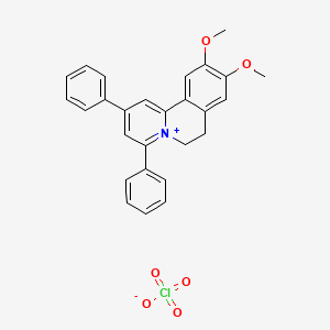 molecular formula C27H24ClNO6 B5196606 9,10-dimethoxy-2,4-diphenyl-6,7-dihydropyrido[2,1-a]isoquinolinium perchlorate 