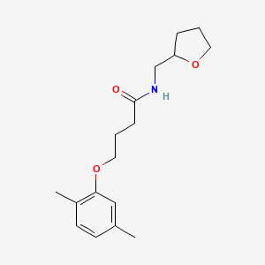 molecular formula C17H25NO3 B5196607 4-(2,5-dimethylphenoxy)-N-(tetrahydro-2-furanylmethyl)butanamide 