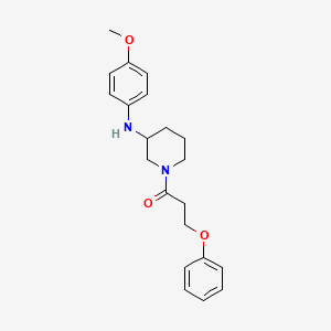 molecular formula C21H26N2O3 B5196618 N-(4-methoxyphenyl)-1-(3-phenoxypropanoyl)-3-piperidinamine 