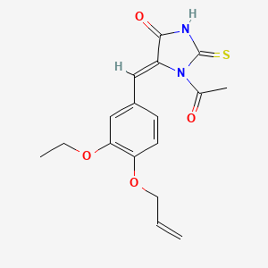 1-acetyl-5-[4-(allyloxy)-3-ethoxybenzylidene]-2-thioxo-4-imidazolidinone