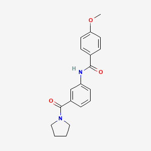 4-methoxy-N-[3-(1-pyrrolidinylcarbonyl)phenyl]benzamide