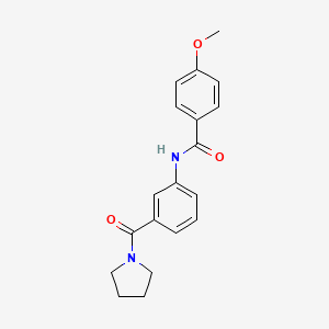 molecular formula C19H20N2O3 B5196658 4-methoxy-N-[3-(1-pyrrolidinylcarbonyl)phenyl]benzamide 