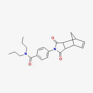 molecular formula C22H26N2O3 B5196673 4-(3,5-dioxo-4-azatricyclo[5.2.1.0~2,6~]dec-8-en-4-yl)-N,N-dipropylbenzamide 