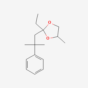 molecular formula C16H24O2 B5196677 2-ethyl-4-methyl-2-(2-methyl-2-phenylpropyl)-1,3-dioxolane 