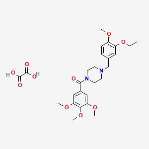 molecular formula C26H34N2O10 B5196684 1-(3-ethoxy-4-methoxybenzyl)-4-(3,4,5-trimethoxybenzoyl)piperazine oxalate 