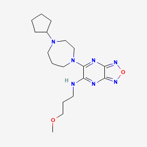 6-(4-cyclopentyl-1,4-diazepan-1-yl)-N-(3-methoxypropyl)[1,2,5]oxadiazolo[3,4-b]pyrazin-5-amine