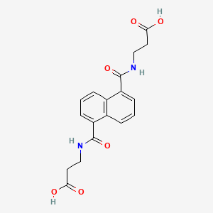 molecular formula C18H18N2O6 B5196742 3,3'-[1,5-naphthalenediylbis(carbonylimino)]dipropanoic acid 