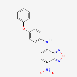 molecular formula C18H12N4O4 B5196773 7-nitro-N-(4-phenoxyphenyl)-2,1,3-benzoxadiazol-4-amine 