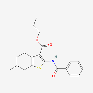 molecular formula C20H23NO3S B5196774 propyl 2-(benzoylamino)-6-methyl-4,5,6,7-tetrahydro-1-benzothiophene-3-carboxylate 