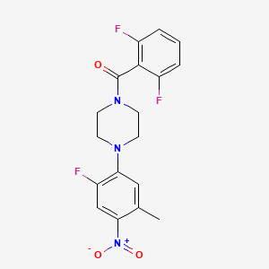 1-(2,6-difluorobenzoyl)-4-(2-fluoro-5-methyl-4-nitrophenyl)piperazine