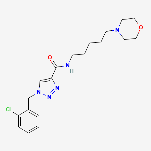 molecular formula C19H26ClN5O2 B5196859 1-(2-chlorobenzyl)-N-[5-(4-morpholinyl)pentyl]-1H-1,2,3-triazole-4-carboxamide 