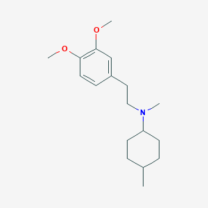 molecular formula C18H29NO2 B5196862 N-[2-(3,4-dimethoxyphenyl)ethyl]-N,4-dimethylcyclohexanamine 