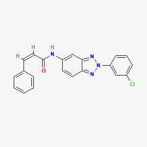 N-[2-(3-chlorophenyl)-2H-1,2,3-benzotriazol-5-yl]-3-phenylacrylamide