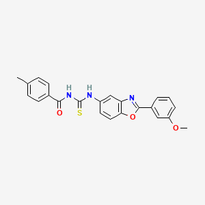 molecular formula C23H19N3O3S B5196895 N-({[2-(3-methoxyphenyl)-1,3-benzoxazol-5-yl]amino}carbonothioyl)-4-methylbenzamide 