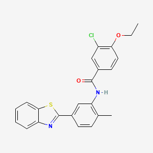 N-[5-(1,3-benzothiazol-2-yl)-2-methylphenyl]-3-chloro-4-ethoxybenzamide