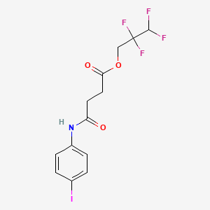 molecular formula C13H12F4INO3 B5196938 2,2,3,3-tetrafluoropropyl 4-[(4-iodophenyl)amino]-4-oxobutanoate 