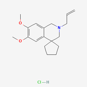 molecular formula C18H26ClNO2 B5196939 2'-allyl-6',7'-dimethoxy-2',3'-dihydro-1'H-spiro[cyclopentane-1,4'-isoquinoline] hydrochloride 