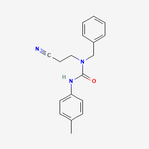 molecular formula C18H19N3O B5196951 N-benzyl-N-(2-cyanoethyl)-N'-(4-methylphenyl)urea 