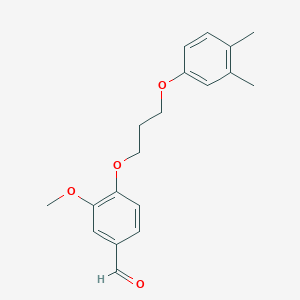 molecular formula C19H22O4 B5196982 4-[3-(3,4-dimethylphenoxy)propoxy]-3-methoxybenzaldehyde 