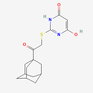 molecular formula C16H20N2O3S B5196993 2-{[2-(1-adamantyl)-2-oxoethyl]thio}-6-hydroxy-4(3H)-pyrimidinone 
