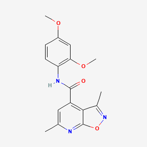 molecular formula C17H17N3O4 B5197004 N-(2,4-dimethoxyphenyl)-3,6-dimethylisoxazolo[5,4-b]pyridine-4-carboxamide 