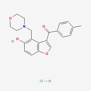 molecular formula C21H22ClNO4 B5197020 [5-hydroxy-4-(4-morpholinylmethyl)-1-benzofuran-3-yl](4-methylphenyl)methanone hydrochloride 