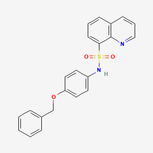 molecular formula C22H18N2O3S B5197030 N-[4-(benzyloxy)phenyl]-8-quinolinesulfonamide 