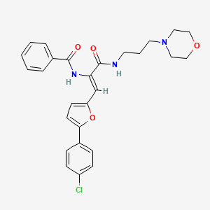 N-[2-[5-(4-chlorophenyl)-2-furyl]-1-({[3-(4-morpholinyl)propyl]amino}carbonyl)vinyl]benzamide